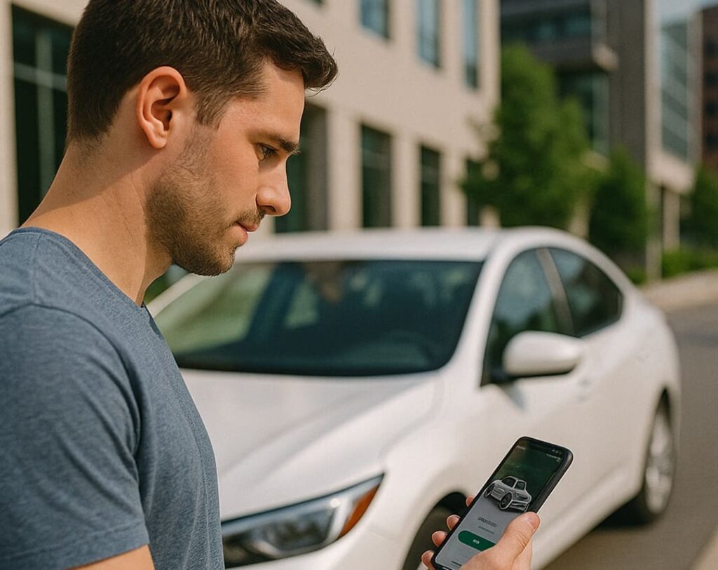 car rental from smartfone