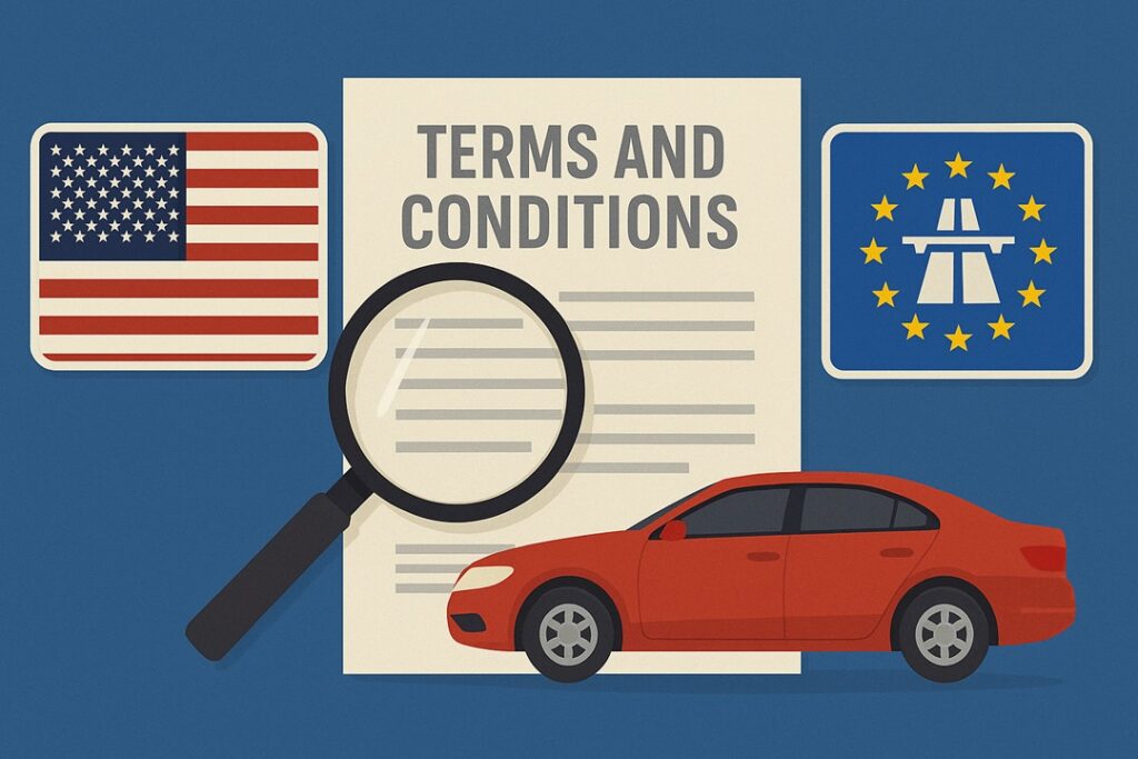 car rental terms US